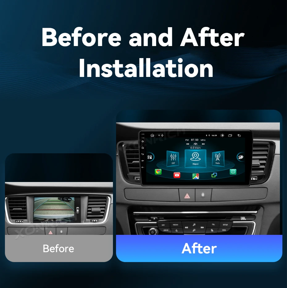 Android 14 Autoradio für Peugeot 508 508SW 2011-2018 128GB Wireless Carplay GPS Navigation DSP AI Sprachsteuerung RDS Multimedia Player – Detail 4