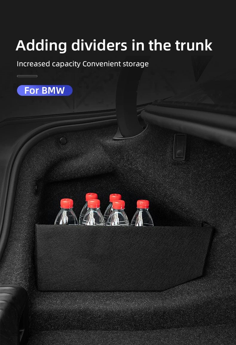 Auto Organizer Kofferraum Seite Trennwand Lagerung für BMW G20 G30 F10 F30 G32 G11 X1 F48 X2 F39 X3 F25 G01 X5 G05 Innen zubehör – Detail 1