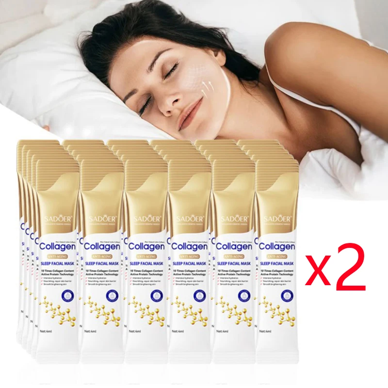 Collagen-Infused Moisturizing & Brightening Sleeping Face Masks - 30 Pack