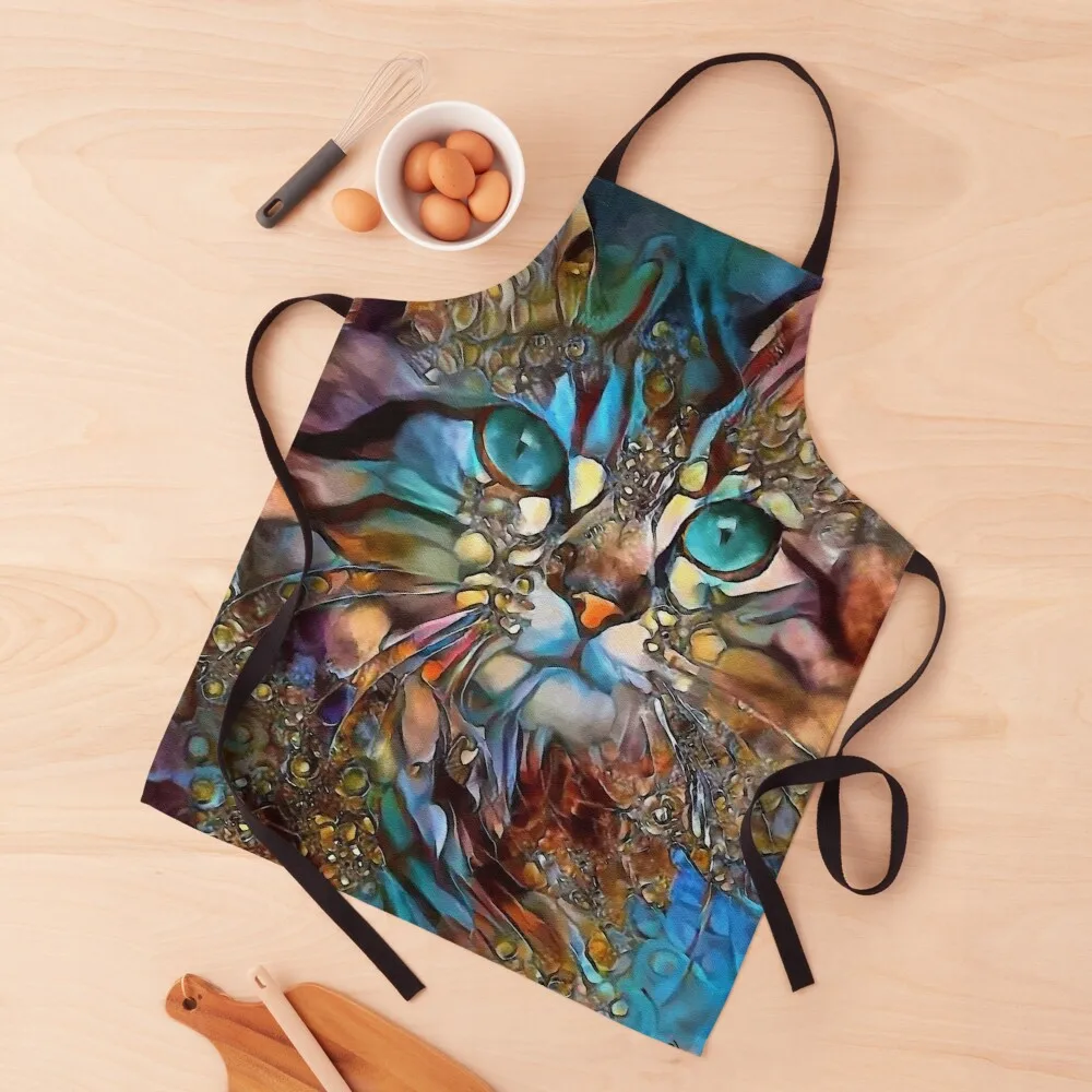 

Andyna, cat, chat, cat, lea roche paintings Apron halloween apron nursing apron halloween kitchen