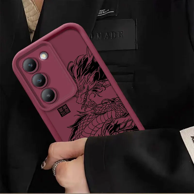 Luxury Dragon Totem Shockproof Silicone Back Cover Case