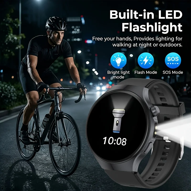 2026 New T-REX3 Outdoor Smart Watch 1.7inch AMOLED 1000mAh Large Battery 5ATM Waterproof Voice Call Sports Men Fitness Bracelet 4
