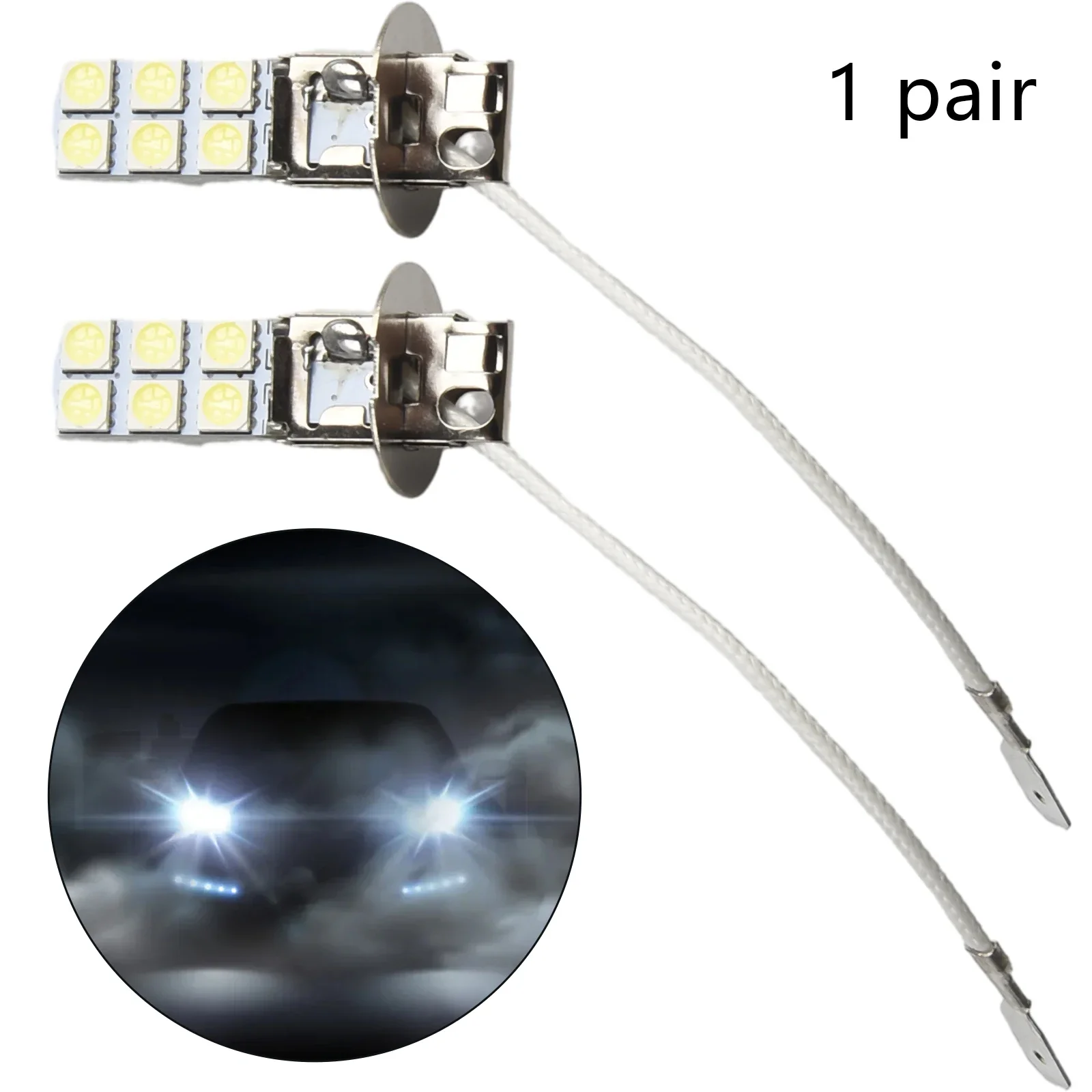 2Pcs H3 LED Headlight Bulb Super Bright 6500K White Car LED Fog Light Driving Lamp DRL 12V 55W 6000K Mini Design led bulbs,led car headlights,led lights,led car lights,led headlights