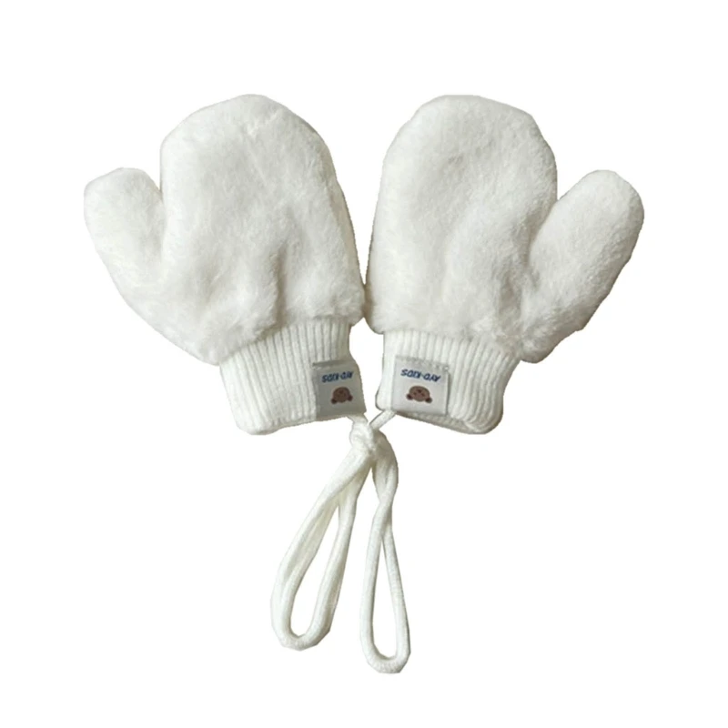 Fake Rabbit Furs Baby Hand Warmers Neck Hanging Gloves Fingerless Gloves Durable