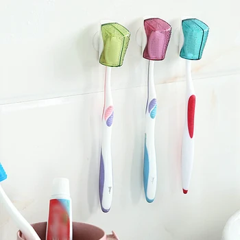 욕실 제품 흡입 컵 칫솔 거치대 벽 마운트 랙, 칫솔 커버 보관, 세트당 3 개