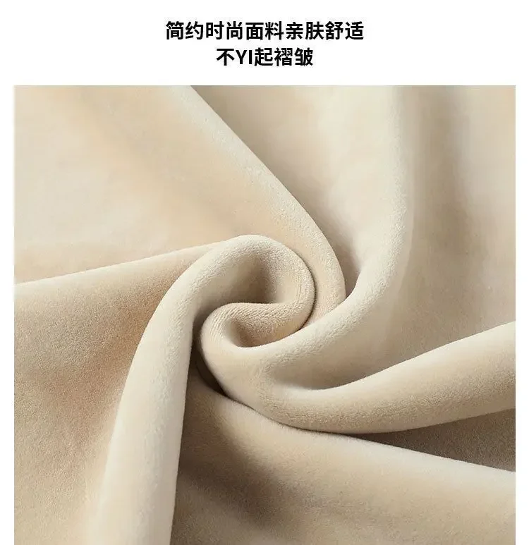 600G Cotton Plush Thickened Sweatshirt Thin Plush Heavyweight Solid Round Neck Sweater Autumn Winter Warm Sweater