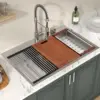 33 Drop In Kitchen Sink Workstation -  33x22 Kitchen Sinks Drop In Stainless Steel 16 Gauge Single Bowl Handmade 1
