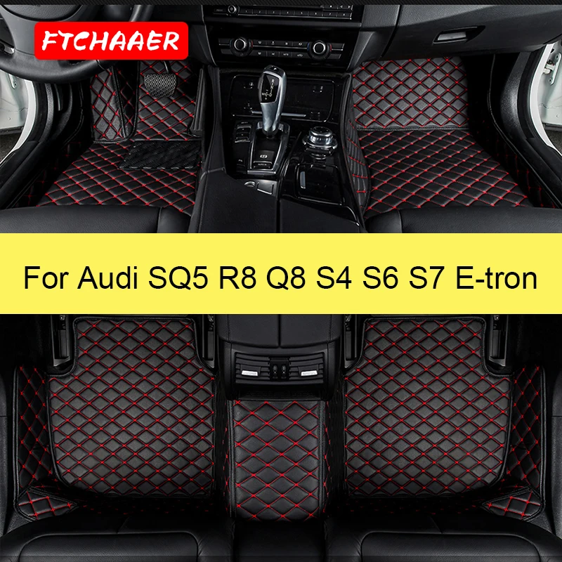 Ftchaaer Car Floor Mats For Audi Sq5 R8 Q8 S4 S6 S7 Etron Foot Coche Accessories Auto Carpets