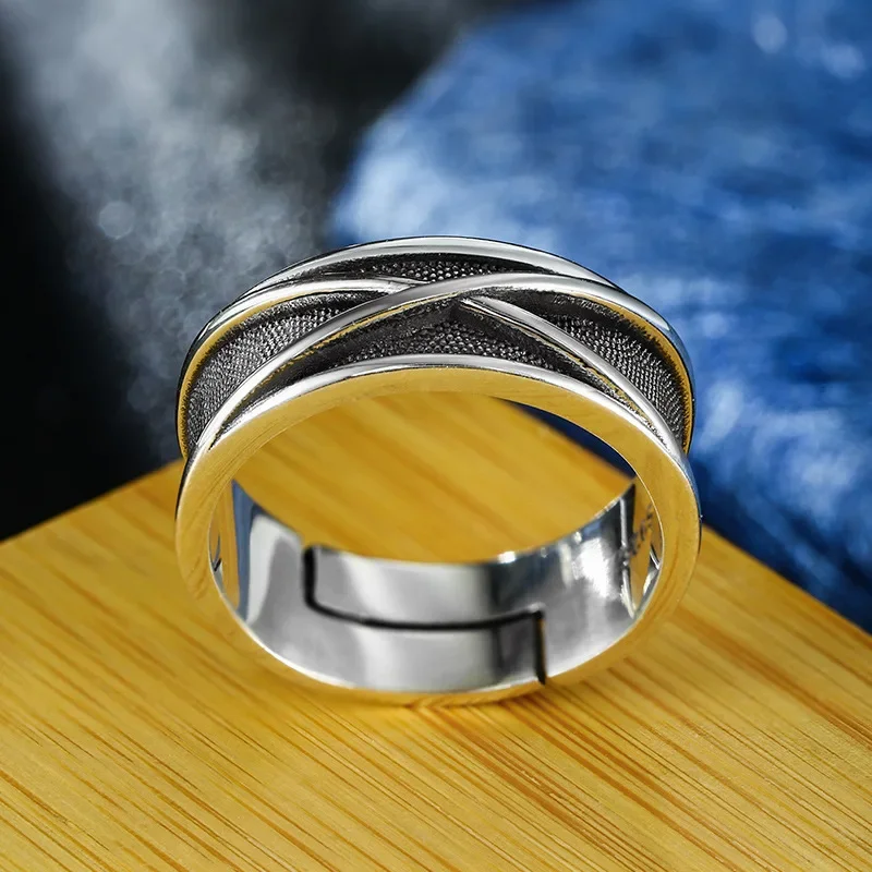 Niche design high sense of time and space ring personality fashion all vintage ring accessories 3