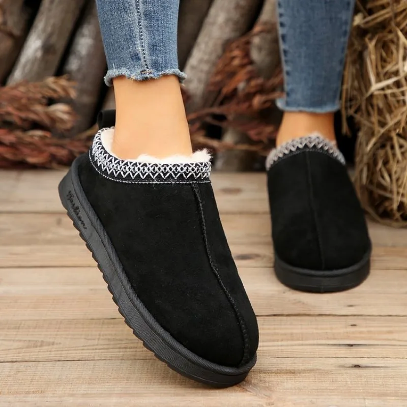 Slippers Sandals Shoes Chelsea Ankle Snow Boots Women Winter Fur Short Plush Flats Platform Shoes Flip Flops