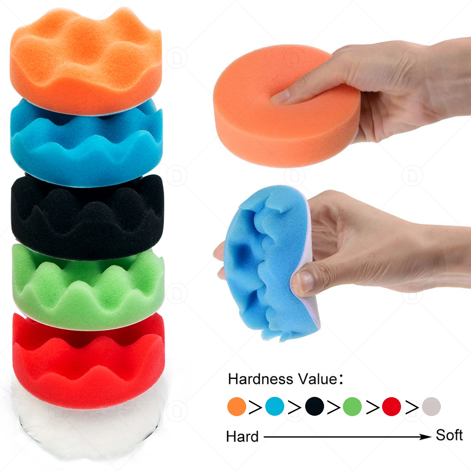 Tamponi Per Lucidatura Auto 5 Pezzi - Per Trapano, Spugna Per Lucidare, Cerare E Sigillare - Foto 7