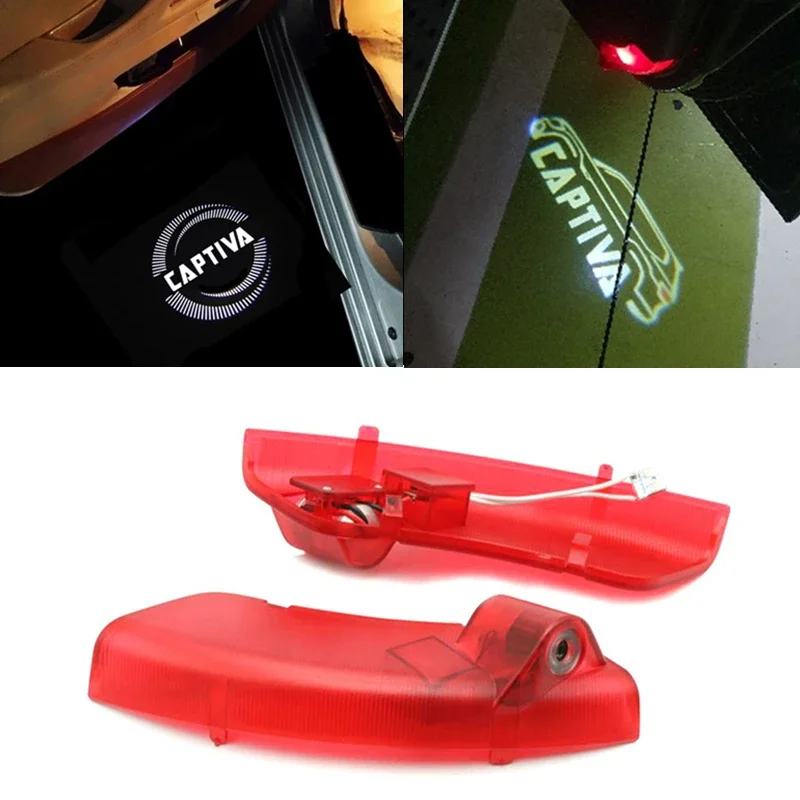 2Pcs Led Lights Car Door Ghost Shadow Atmosphere Lamp Proiettore Decorazione Per Chevrolet Captiva 2007-2014 2015 2016 2017