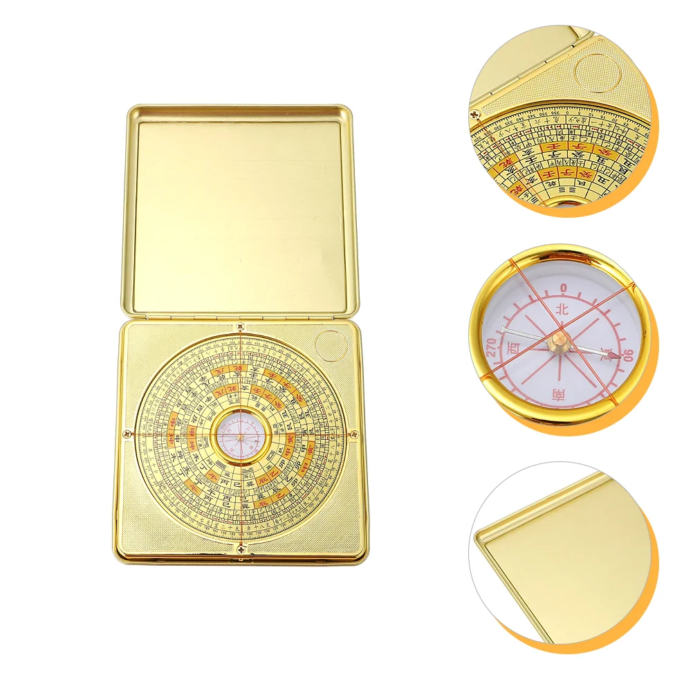 

Compass Home I-ching Decor Divination Chinese Adorn Adornment Ancient Brass Multifunction