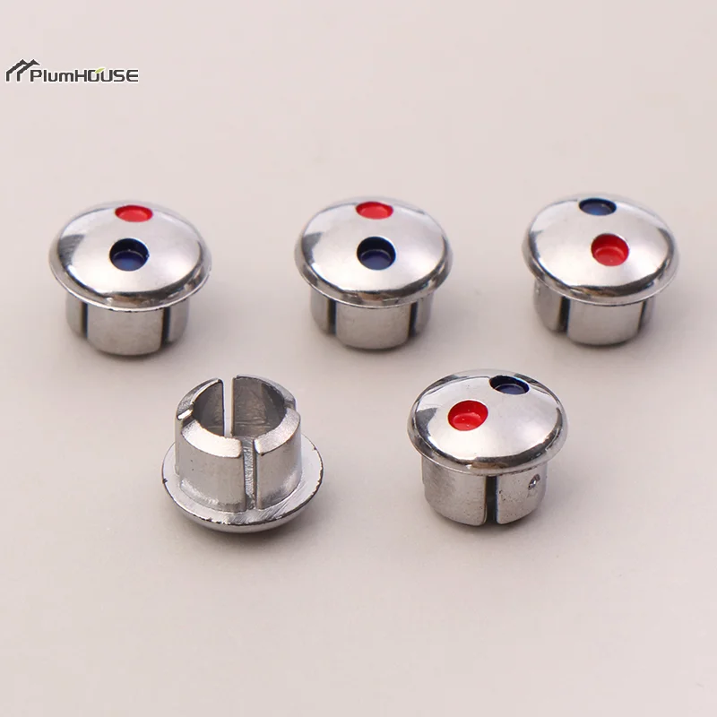 10Pcs Faucet Handle Hot Cold Water Sign Red Blue Label Decoration Cover Kitchen Bathroom Mixer Tap Indicate For Faucet Handles 3