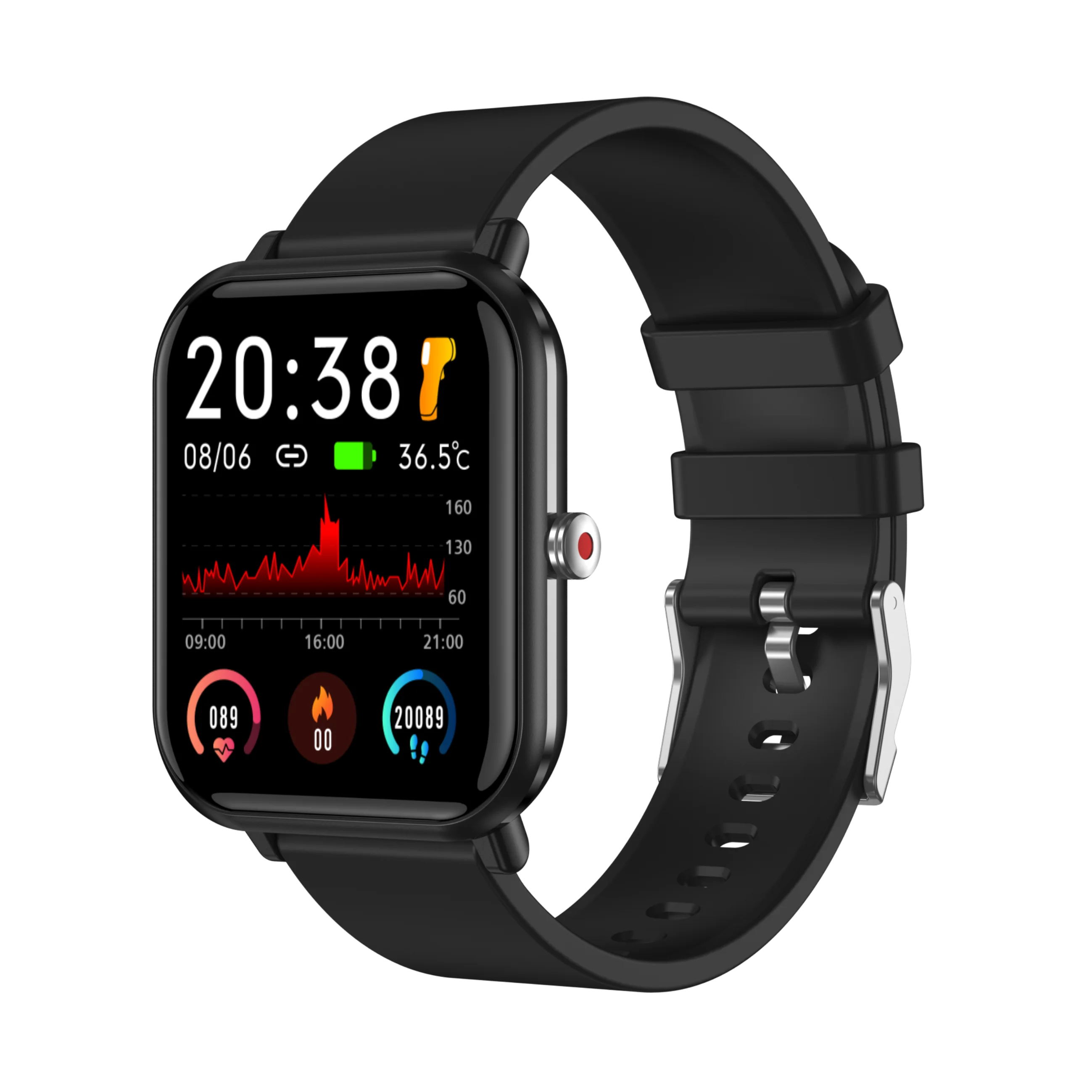 2022  1.7 inch TFT high-definition Body temperature  Blood oxygen Heart rate Blood pressure  A variety of sports mode Smartwatch