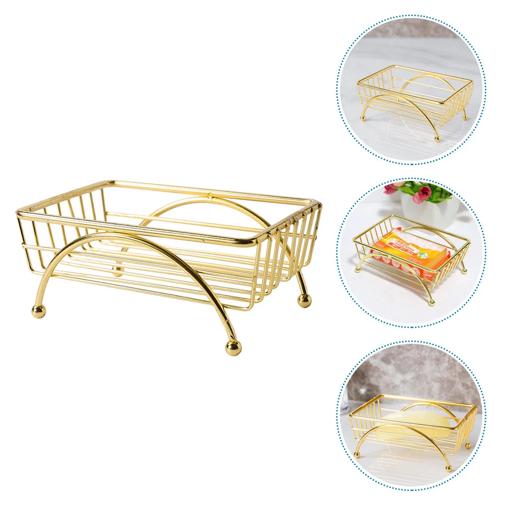 

Hand Holder Dish and Storage Shelf with Metal Napkin and Paper Towel Storage for Kitchen and Dining Table