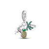 Fruit Series Apple Lemon Durian Strawberry Pineapple Dangle Charm Bead Fit Original 925 Sterling Silver Bracelet Jewelry 5