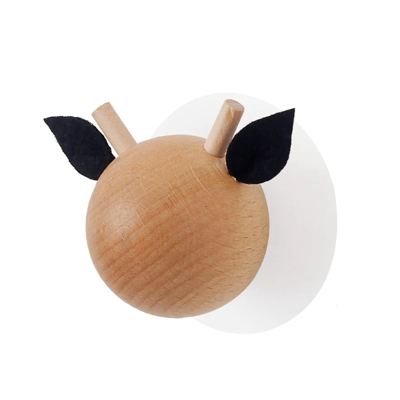 

Natural Wood Key Hook Cartoon Wall Hook Children's Room Decoration Hook