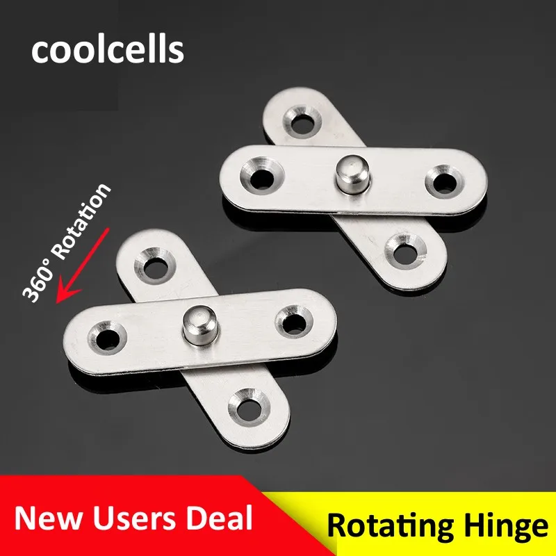 Door Hinges 360degree Rotating Shaft Door Pivot Tone Rotary Thickened Stainless Steel Wood Doors Hinges Location Shaft Hidden Home Furniture