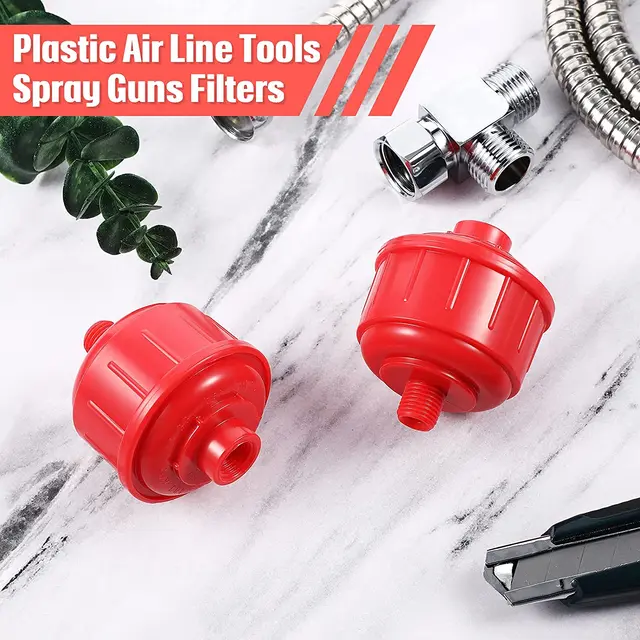 4Pcs Mini Disposable Water and Air Filters Whirlwind Air Line Filter Only Standard 1/4 Inch Thread for Spray Guns and Air Tools 5