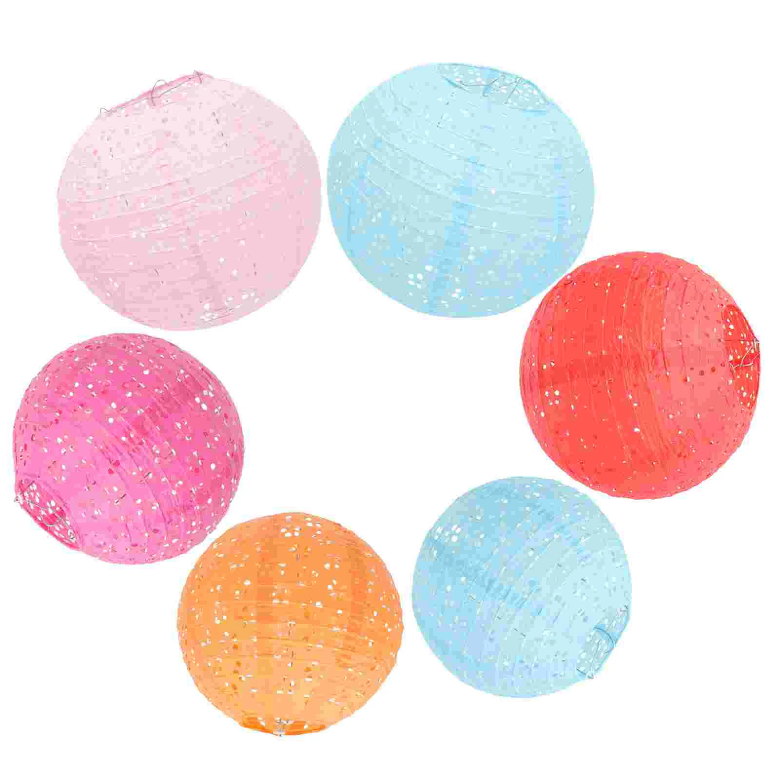 

6 Pcs Children's Portable Paper Falling into The Decor Hanging Hollow
