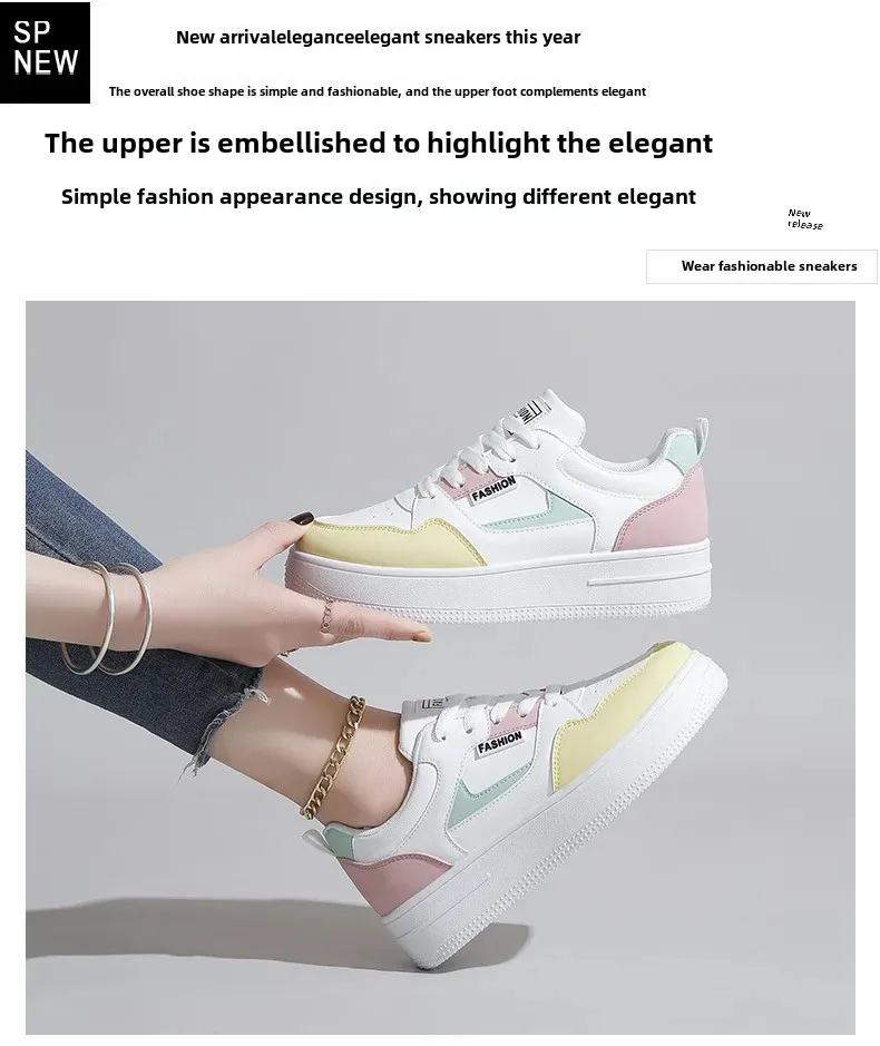 Chaussures de skate à lacets et semelle épaisse pour femmes