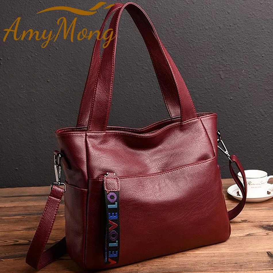 Genuine Brand Women Tote Bag High Quality Leather Bags for Women 2021 Ladies Large Top-handle Shoulder Crossbody Sling Bag Sac 2