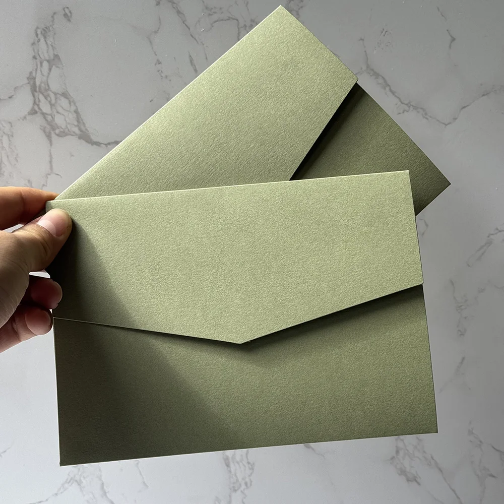 20 or 25pcs Blank Pocketfold Card Invitation DIY Wedding Paper Envelope Wedding Invitations Wedding Envelopes