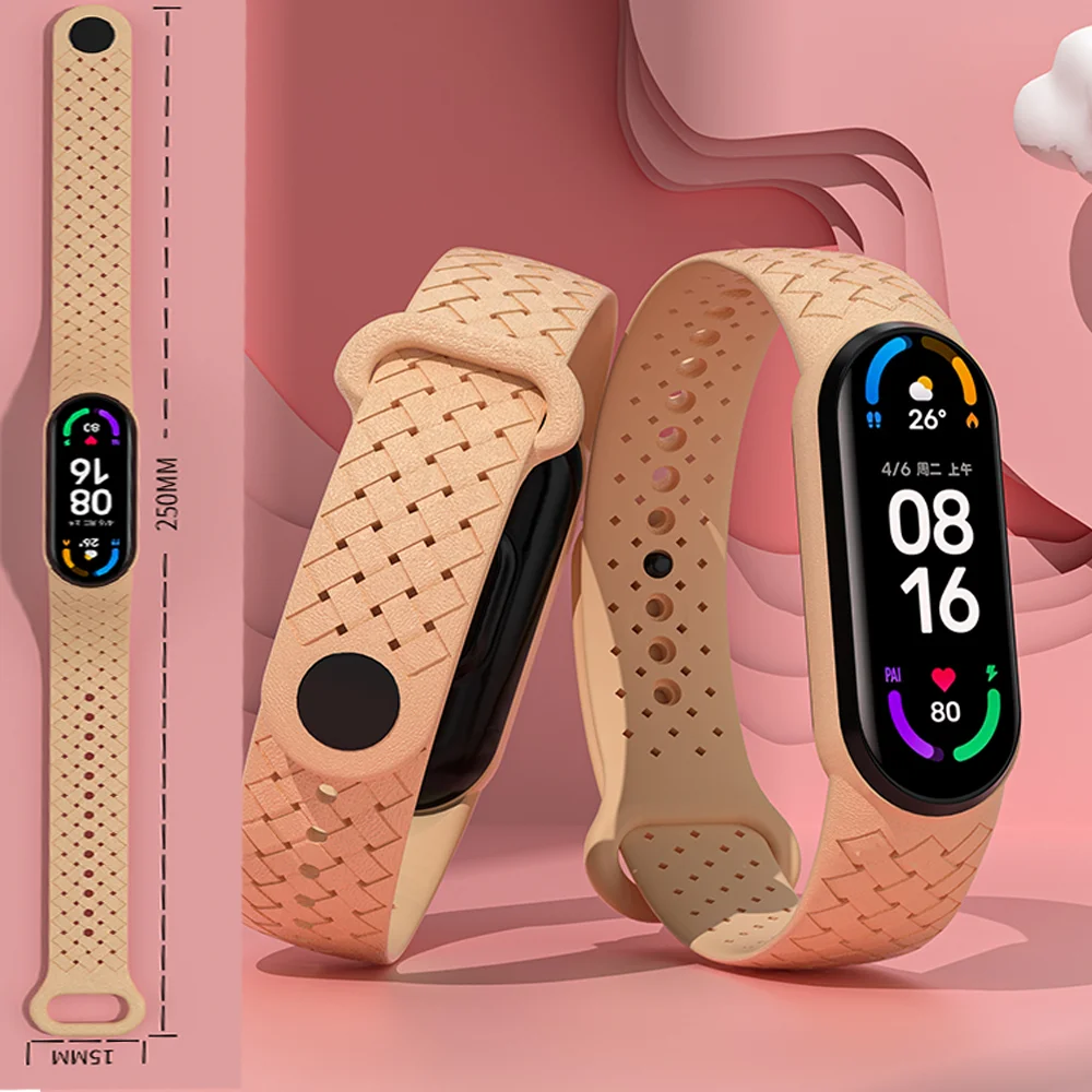 

Силиконовый плетеный браслет для Xiaomi Mi Band 7, быстрая замена для спортивных смарт-часов, ремешок для mi band 6 5 4