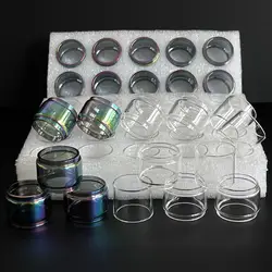 10PCS Bubble/Fat/Straight Replacement Glass Tube Transparent/Rainbow For ZX/Z/Zeus X/SubOhm/Dual/Mesh/II Glass Art
