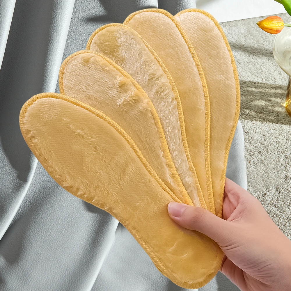 Description Picture 5 of item4PCS Thicken Thermal Insoles Winter Warm Heated Soft Plush Insole Shoes Snow Boots Shoe Pad Simulation Cashmere Insert Insole