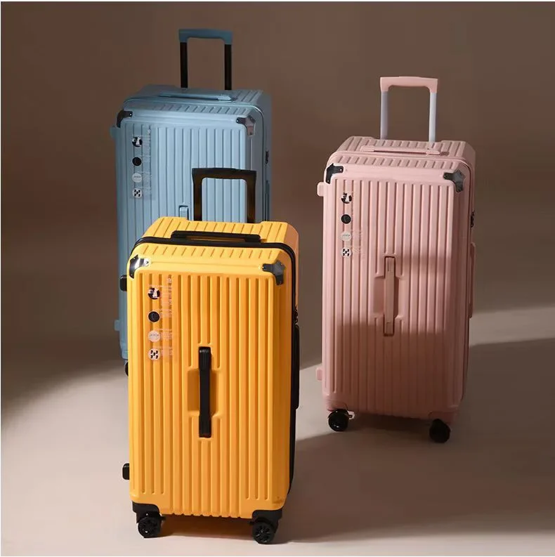 Super Large Capacity Travel Suitcase 20 24 26 28 inch Password Lever Luggage with Brake Shock Absorption Silent Universal Wheels