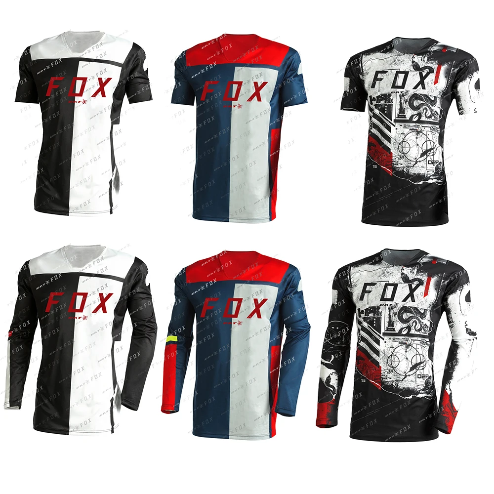 

Men's Downhill Jersey Mountain Bike Jersey Motocross Motorcycle Jersey Quick-Dry Breathable MTB BATFOX T-Shirt