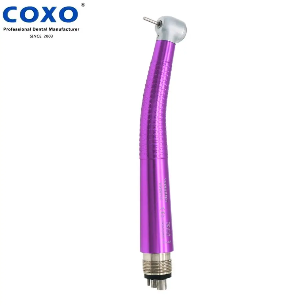 

COXO Dental High Speed Air Turbine Handpiece 4 Holes Anti-retraction Purple Odontologia Accesorios