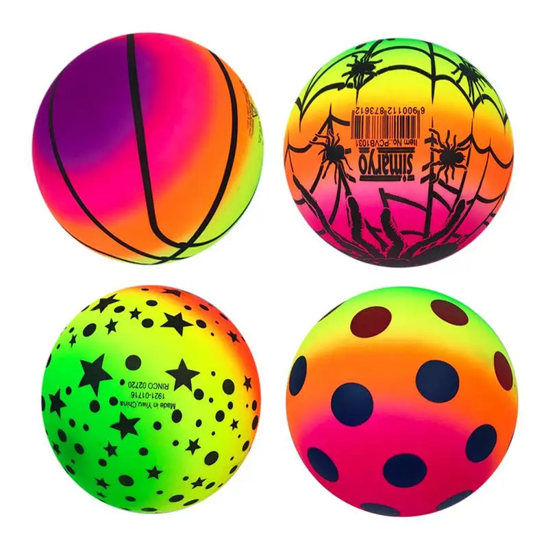 

Playground Rainbow Ball For Kids 6 Inch Playground Balls Rainbow PVC Sports Kickball For Kids Handball For Indoor And Outdoor