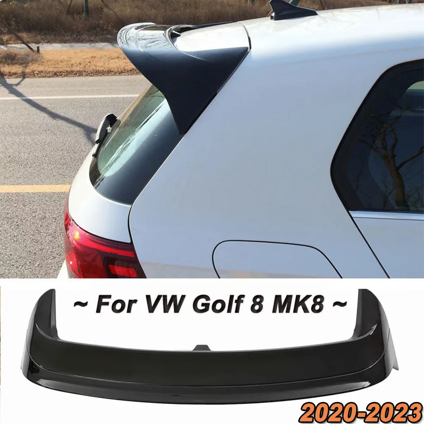 Car Rear Trunk Boot Spoiler Wing Per Vw Golf 8 Mk8 2020-2023 Gti Gtd R Black Cs Clubsport Style Roof Spoiler Wing Kit Tuning