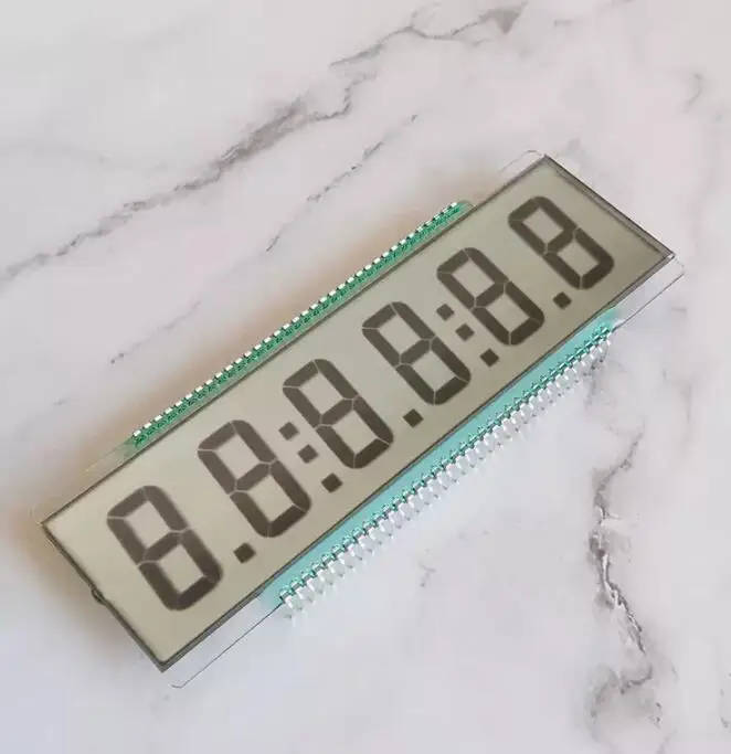 タンカーパネル,70pin tn正6桁セグメント,白/青/黄緑色のバックライト