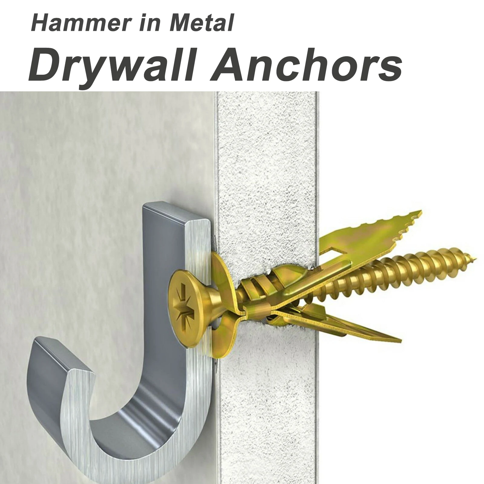 Drywall Anchor Kit Self Drilling Drywall Anchors Screws Zinc Plated Steel Wall Anchors Self Tapping Screws Heavy Duty