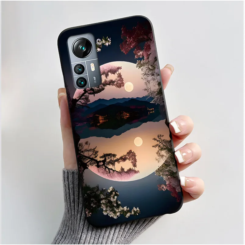 Black Shockproof Soft Shell Phone Case with Lucky Rabbit and Floral Pattern