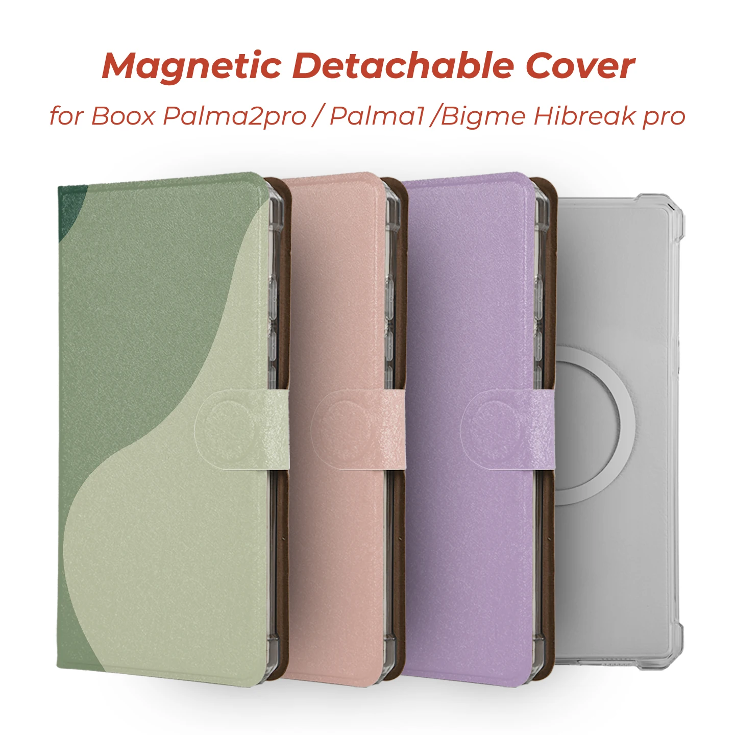 Magnetic Flip Protective Case with Detachable Clear Shell