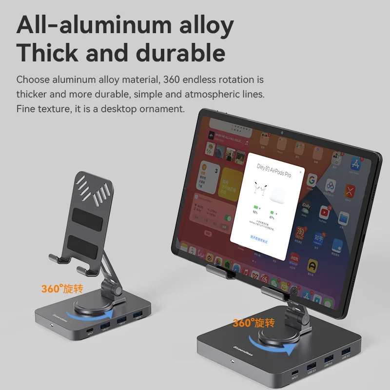 Bluendless-várias Portas Hub para Ipad Pro Air Usb c Docking Stations tipo c Hub para Macbook Otg Telefone Laptop Acce - Imagem 2