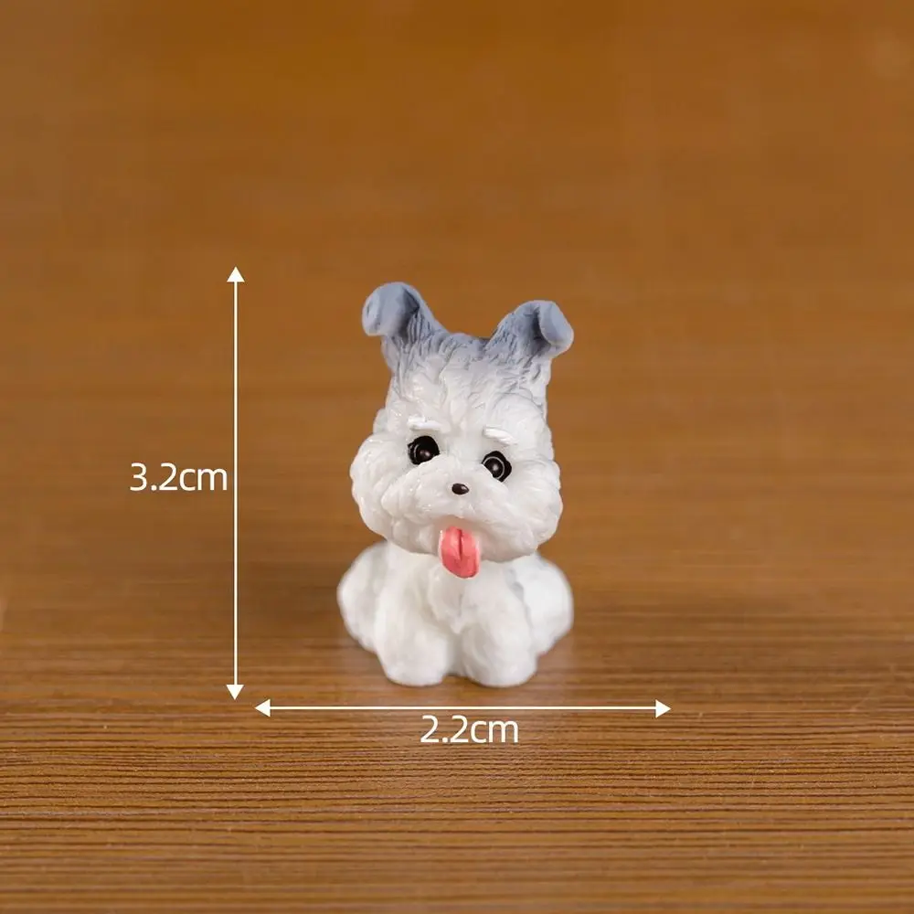 Charming Puppy Miniature Sculpture - Adorable Animal Ornament and Desk Accessory