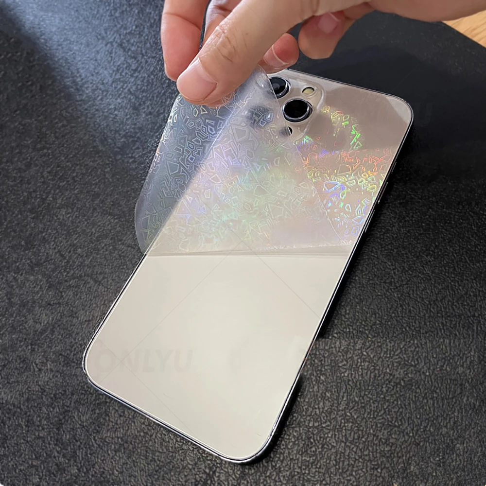 Back Skin Iphone 11 Pro Max Lamination 4D Transparent Laser Phone