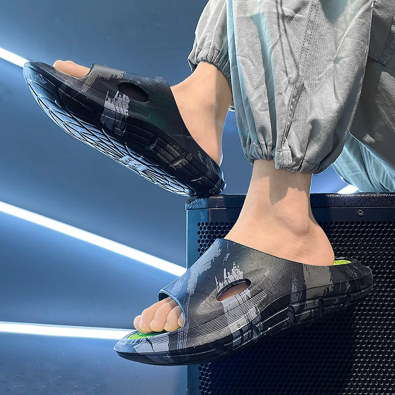 Meeste Cloud Slides paks tallaga suvised rannabasseinisandaalid meestele Magamistoa dušš Vannitoa sussid Kerged_voghion.com