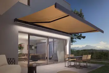 Motorized Cassette Electric Retractable Awning with LED 1