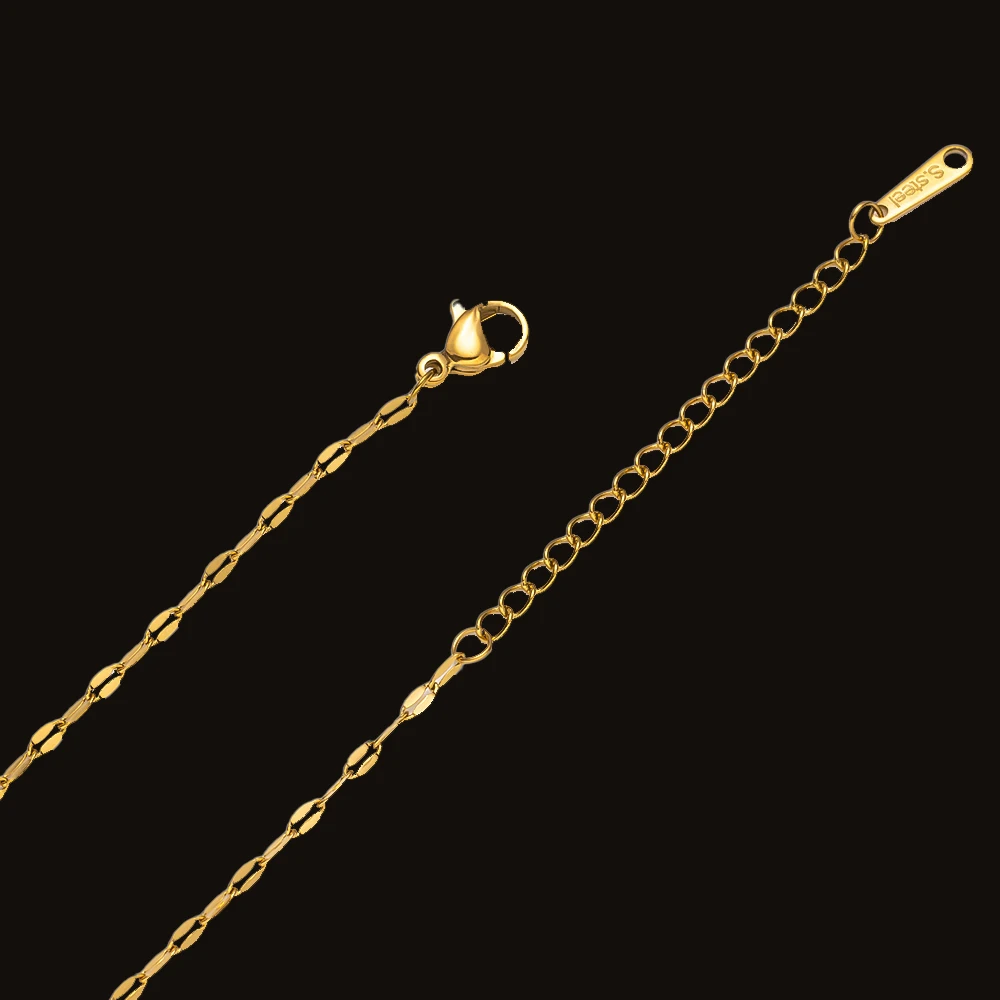 10 stücke 40/45/50cm Stahl Goldkette Halskette Twisted Choker Link mit Hummer für DIY Anhänger Frauen Männer Schmuck Herstellung Lieferungen – Detail 2