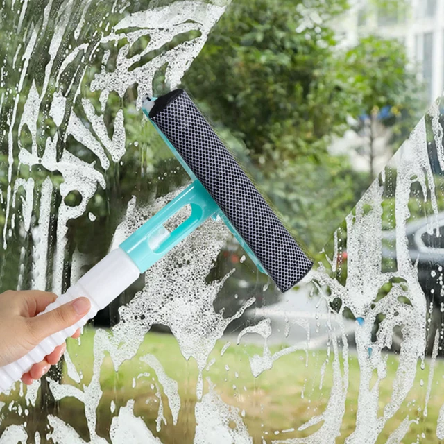 3 In 1 Window Glass Squeegee Multifunctional Cleaning Tools with Sponges  and Spray Car Windshield Washing Brush Tool - AliExpress