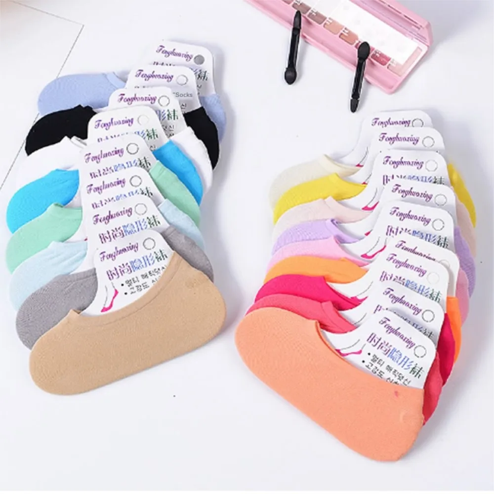 Candy-Colored Women's Magic Socks Velvet Hidden Short ankle socks Kids children  Breathable No-Show Women's Socks Wholesale 2