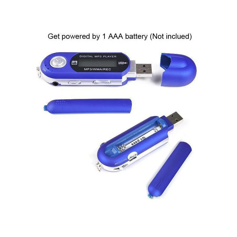 Portable USB Digital Music Player with LCD Screen, 4GB Storage, and FM Radio