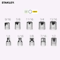 Stanley 1-Pcs 6PT  3/8 Square Drive Sockets Inch Sizes 1/4 5/16 3/8 7/16 1/2 9/16 5/8 3/4 to 13/16  Ratchet Socket Repair Tools 1